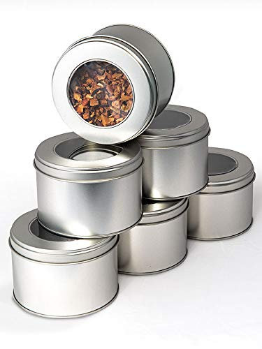 teeverliebt 6er Tee- & Gewürz-Dosen-Set silber