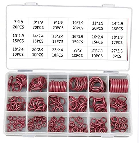 MuChangZi 260 Stücke 18 Gitter R134a R12 Auto Klimaanlage HNBR O-Ringe Auto Auto Fahrzeug Reparatur Kits Gummiringe Sortiment Set Werkzeuge Zubehör