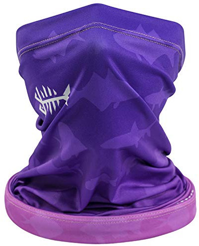 Bassdash Multifunktionstuch Herren Schlauchschal Halstuch Sonnenschutz UPF 50+ Elastisch Schlauchtuch Winddicht Nackenwärmer für Angeln Ski Wandern Reiten Motorradfahren (Lila Verlaufen)