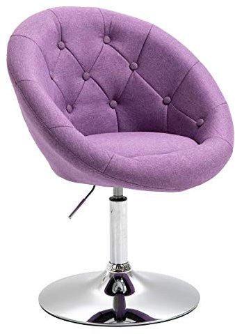 SVITA Havanna Cocktail-Sessel Lounge Clubsessel Drehsessel Retro Barhocker Stoff Lila