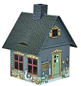 Crottendorfer - Räucherhaus Metall inkl. Räucherkerzenhalter - für Räucherkerzen Gr. M - Maße: 7,2 x 7,8 x 9,8 cm - Spielzeugmacher - Made in Germany