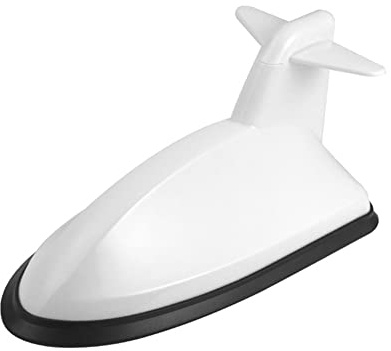 Kohlefaser Auto Haifischflossen Antenne,Asudaro Shark Antenne Auto Aircraft Universal Autoantenne Radio Signal Antenna Dach Antennen Dekorationsflossenfahrzeug Antenne Zubehör für Pkw-LKW-SUV,Weiß