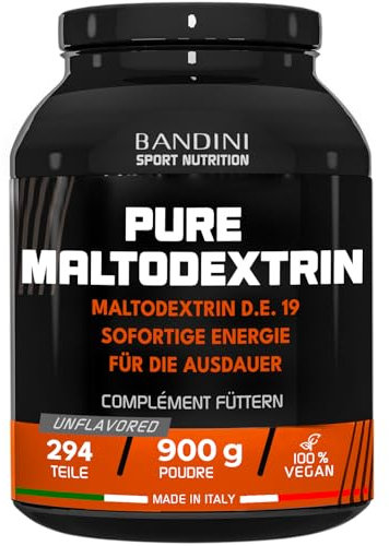 Bandini® Maltodextrin 900g | Feines Kohlenhydrate Pulver | Beliebt bei Fitness Powerlifting & Bodybuilding | Muskelwachstum, Ausdauer | Geschmacksneutral, gute Löslichkeit | Laborgeprüft, Vegan