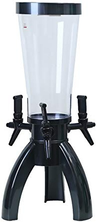 Dispensador de Torre de Cerveza Dispensador de torre de cerveza, dispensador de bebidas con 3 grifos y tubo congelado, zumo de hielo Torre de bebida de vino perfecto for bar club KTV, negro Torre Cerv