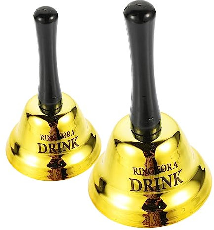 jojofuny 2stücke Retro-rufglocke Aus Metall Handliche Hotel-serviceglocke Vintage-restaurantglocke Klarer Klang Langlebig Einfach Zu Reinigen Pflegen Für Bars Hotels Büros Und Zuhause Als d