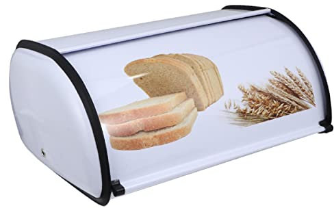 NAMOARLY Brotkasten Metall Platzsparend Schwingtür Aufbewahrungskasten Für Brot Und Gebäck Großes Fassungsvermögen Mehrzweck Aufbewahrungsbox Für Küche Und Büro