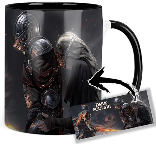 Dark Souls III A Tasse Innen & Henkel Schwarz Keramikbecher Mug