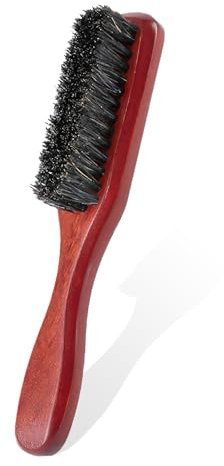 Brosse à Barbe Regular en Poils de Sanglier 100% Naturels et Bois de Poirier - Entretien et Soin du Visage pour Hommes, Compatible avec Baume et Huile à Barbe, Idéale pour Tous Types de Barbe