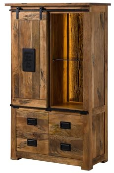 MASSIVMOEBEL24.DE | Schrank Mango/Altholz 90x45x150 Natur lackiert Railway LUX #115, Farbe:Natur lackiert, Größe:90x45x150 cm (BxTxH)