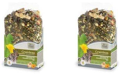 JR FARM Grainless Mix Chinchilla & Degu 650 g (Packung mit 2)