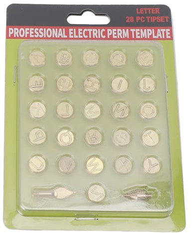 Kit para Quemar Leña, Puntas para Quemar Leña, Punta para Grabar en Relieve, 26 Letras, Punta para Tallar Alfabeto de Latón para Tallar Artesanía, Madera, Cuero, Papel,