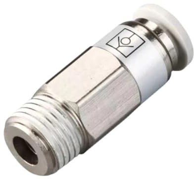 SPC VPC M5 1/8 1/4 3/8 1/2 Gewinde Pneumatisches Rückschlagventil Luftrohr Schnellrückschlagventil Ein-Knopf-Schnellverbinder(VPC4-M5)