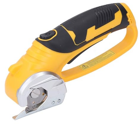 Schnurlose Elektrische Schere, Elektrischer Kartonschneider mit Automatischem Schärfen und LED-Licht, Mini-Rollschneider für Stoff, Teppich, Pappe, Leder, Filz