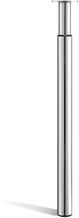 CROWNSHOP Adjustable Table Leg 1PCS 71-110cm Chrome Plated Folding Leg | Heavy Duty Adjustable Chrome Plated Metal Table Leg With Folding Design, Ideal For Worktops, Breakfast Bars And Desks.