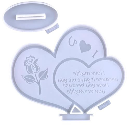 SEWACC Stampo in Silicone Forma Cuore Per Stampo Flessibile Antiaderente Per Artigianato Fai Da Te Facil Usare Pulire