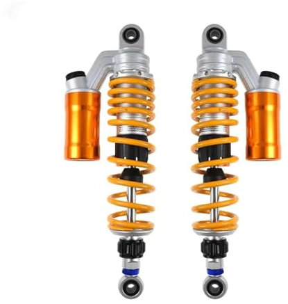 SkyjOy Motorrad StoßDäMpfer 2 stücke Motorrad Universal 310mm 330mm 350mm Hinten Air Stoßdämpfer Aufhängung StoßDäMpfer(1 Pair 330mm)