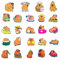 GVMJHYK Charms Capybara pour Chaussures Clog Shoes avec Broches Métal 24PCS Accessoires Décorations Sacs Enfants Filles Garçons Cadeau École Élèves Animaux Pins Fantaisie Créatif