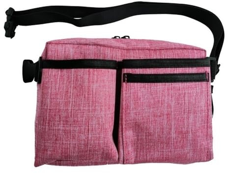 Große Arbeits-Hüfttasche aus Oxford-Stoff, für medizinische Elektriker, für Handy, Krankenschwester, Werkzeugset, Schwarz (Pink)