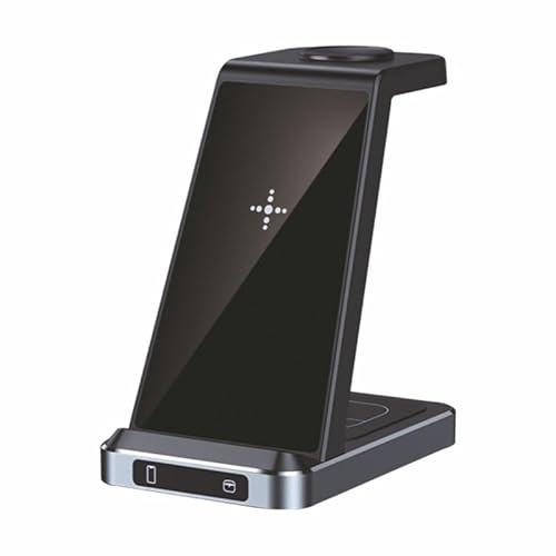 Dock Base Qi Caricabatterie Wireless 3 in 1 Cool Nero