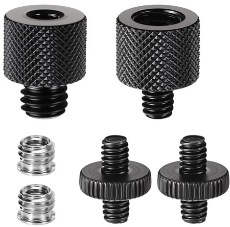 Stativ Adapters, 3/8 auf 1/4 Zoll Kamera Gewindeadapter 1/4 auf 3/8 Zoll Gewinde Stativ Adapter 1/4 zu 1/4 Gewinde Stativs Adapter für Kamera Mikrofonstativ Lampenstative