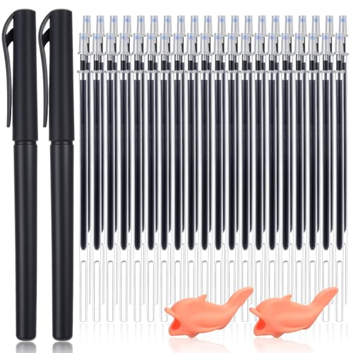 Wanmu 40 Magische Stift Nachfüllungen mit 4 Magischen Stiften | & 4 Steckdosenkorrektur, Wiederverwendbarer Zeichenstift, der unsichtbaren Tinte, für Buch Kalligraphie