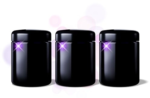 ANCEVIA edles Violettglas Vorratsglas 250 ml – 3er Set (70/400) luftdichte Vorratsdose mit Deckel | Miron Aufbewahrungsgläser, Glasbehälter mit Deckel für z.B. Nüsse, Zucker, Tee & Kräuter