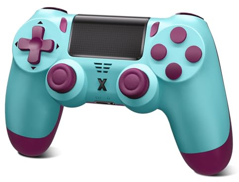 Glitfix Wireless Controller for PS-4, Bluetooth Gamepad Joystick for PS-4 with Dual Vibration, Touchpad, 3.5mm Stereo Headphone Jack, Six Axis Motion Control, Compatible with PS-4/Slim/Pro/PC (GREEN)