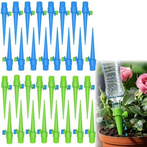 Arroseur Automatique Plantes,Dispositif d'arrosage Automatique Réglable,D'arrosage Automatiques pour Plantes en Extérieur et Intérieur,Système d'irrigation des Plantes (32PCS)