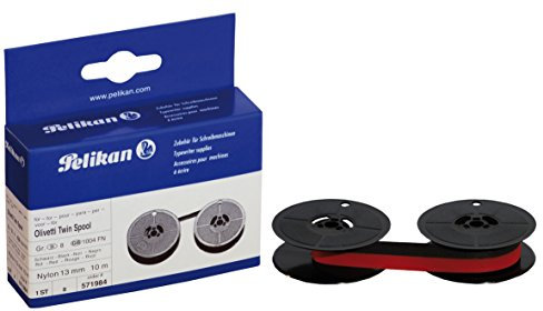Pelikan Farbband Gruppe 8 D Nylon für Olivetti 8D, 13 mm x 10 m, schwarz/rot