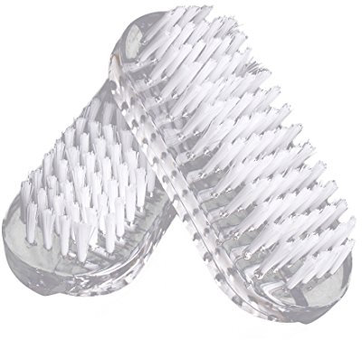 Andux Zone Hand & Nail Cleaning Brush Plastic MJS-01 (Transparent 2pcs)