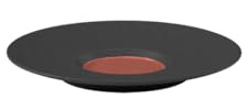 Villeroy und Boch - Manufacture Rock Glow Cafe au lait Untertasse, dezenter Unterteller aus Premium Porzellan, spülmaschinengeeignet, kupfer, schwarz