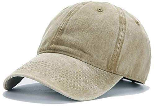 Wennmole Unisex Baseballkappe Outdoor Baseball Cap Verstellbar Erwachsenen Mütze Sport Cool Mode Baseballmütze für Damen Herren (Khaki)