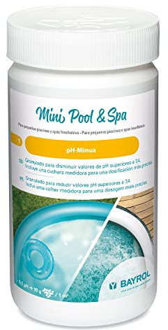 BAYROL Mini Pool&Spa pH-Senker 1,5kg – Reines pH-Minus Granulat – senkt pH-Wert - für Planschbecken, Whirlpool, Aufstellpool. Enthält Messlöffel