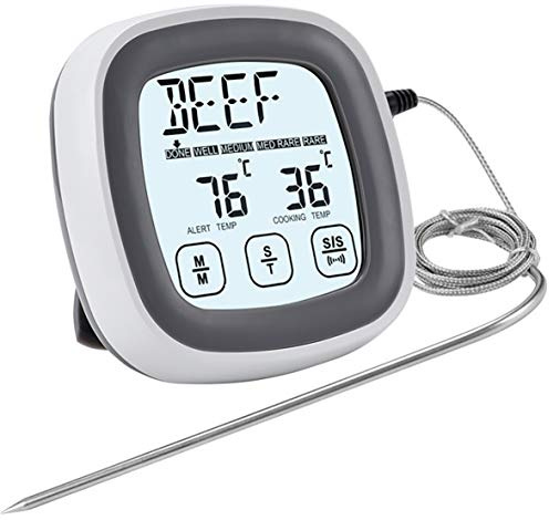 Digital Meat & BBQ Cooking Thermometer - Use to measure the Temperature of Meat, Fish, for Barbecuing, Brewing beer, Making Jam