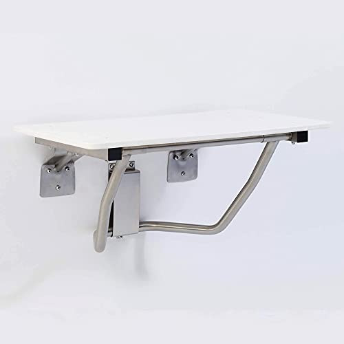 Folding Shower Chair for Elderly and Disabled | ADA Folding Shower Seat Wall Mounted Holds up to 400 lbs | High Density Polymer Shower Chair for Inside Shower 304 Stainless Steel | 30 x16”