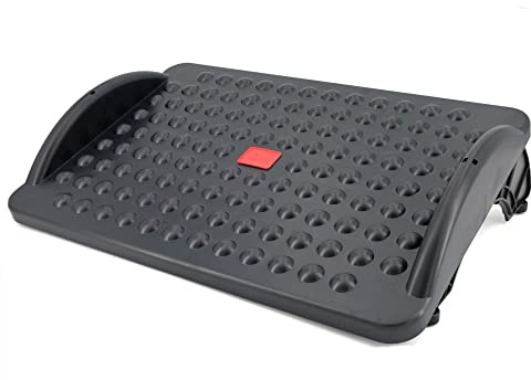STEY ACCESORIOS Reposapiés de Oficina Ergonómico e Inclinable - Fabricado con Plástico Reciclado - 42x29x7,5 cm - Accesorio de Oficina - Superficie con textura efecto masaje - Fabricado en España