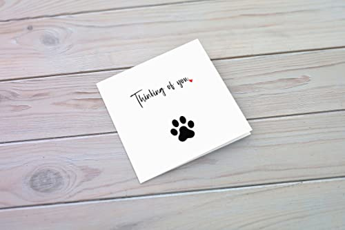 Thinking of You – Luxuriöse, handgefertigte Trauerkarte für den Verlust eines Hundes