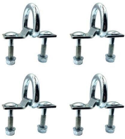 MelTruck Lot de 4 crochets d'arrimage, crochets d'arrimage, creux d'arrimage, 2000 kg, sécurité de charge, vis, écrous