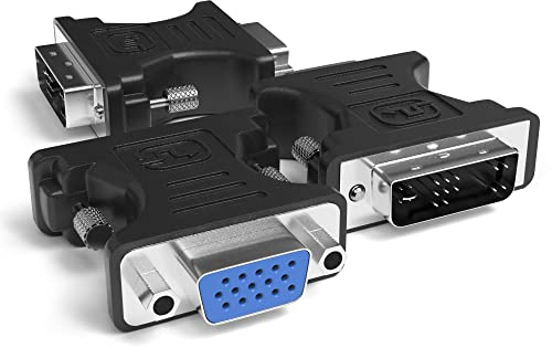 JAMEGA – DVI-A 12+5 auf VGA Adapter | DVI zu VGA Konverter Full HD 1080p 12+5 DVI Stecker zu VGA Buchse Single-Link Digital auf Analog für PC, Grafikkarten, Gaming, Laptop, Monitore, Beamer 3er Set
