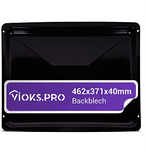Vioks.pro Backblech 462x371x40 mm - Ersatz für 219440101 Beko Tief - Standardgröße für Backofen Herd Beko Privileg Blomberg