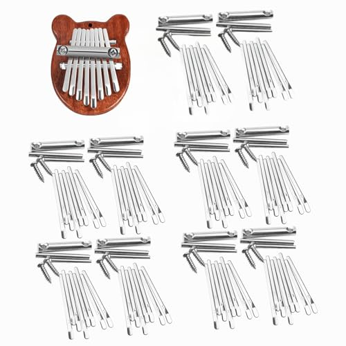 10 Sets Daumenklavier, Schrapnell, tragbares Daumenklavier, Kalimba-Klavier, Anfänger, Kalimba, Daumenklavier für Anfänger, Kalimba für Erwachsene, DIY, Fingerklavier mit 8 Tasten, Daumenklavier für