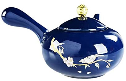 MbeLLO Teapot，Ceramic Tea Pot - 200Ml Ceramic Blue Porcelain Teapot Pot for Tea Kettle Yixing Clay Kettle Chinese Tea Set and Coffee Samovar
