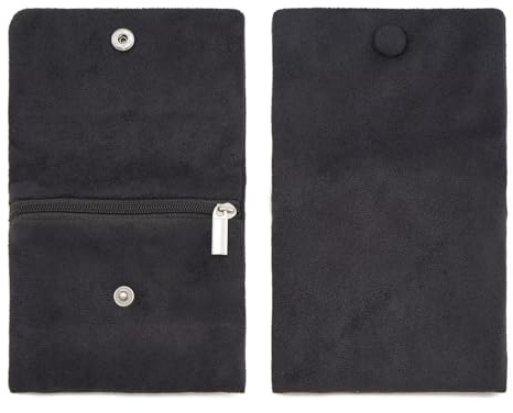 WSXBAGY 2pcs Small Zipper Velvet Jewelry Pouches Jewerly Bags Jewelry Organizer Cases Jewerly Rolls Small Bags for Jewelry Gift Bags Little Bags for Jewelry Travel Jewelry Pouch, 4x4, Grey