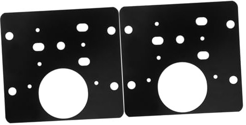 KONTONTY Scharnierreparaturplatten Einfache Montage aus Edelstahl 2 Stück Verdicktes Design Schwarze Befestigungsplatten für Schrank und Kleiderschranktüren