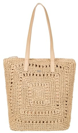 Roxy Strandtasche für Damen, Reisen, Urlaub, Stroh, leicht, atmungsaktiv, Coco Cool – Natur, No Size, Strandtasche, Reisen, Urlaub, Stroh, leicht, atmungsaktiv
