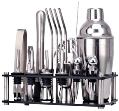 Kit de Coctelería Juego De Coctelera Premium De Acero Inoxidable, 20 Piezas, Juego De Coctelera Para Fiesta En Casa Kit Cocktail Cocktail Set
