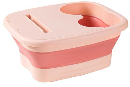 Foot Bath Basin - Folding Foot Bathtub | Soak Basin Feet Spa Massage Bucket | Tub Basin Tools Footbath Tub | Foot Massage Bucket with Lid | Foldable Foot Bath Bucket Tub for Home Spa Outdoor Travel