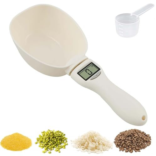Food Measuring Scoop Scale - Digital Spoon with 5 Units of Measurement for Kitchen and Pet Food (1 Piece)