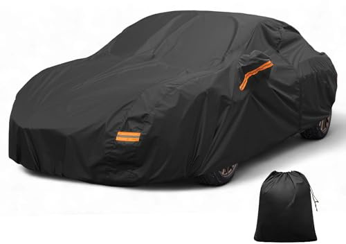 X AUTOHAUX Car Cover for Toyota GR86 - Outdoor Waterproof Sun Rain Snow Hail Protection with Left Side Zipper - 210D-PU Material