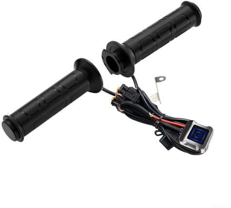 PETSTIBLE Poignée de chauffage thermostatique pour moto, poignées chauffantes réglables à 3 vitesses, 12 V, étanche
